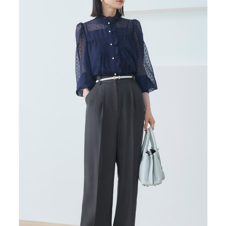 ドットシフォンピンタックブラウス | RUIRUE BOUTIQUE | 詳細画像10 