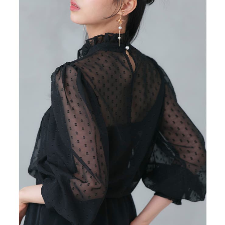 ドットシフォンピンタックブラウス | RUIRUE BOUTIQUE | 詳細画像15 