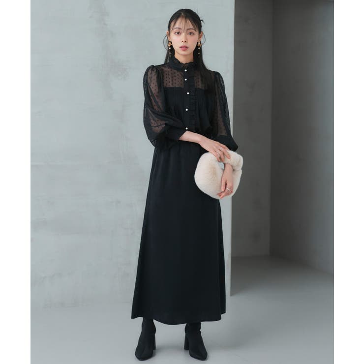 ドットシフォンピンタックブラウス | RUIRUE BOUTIQUE | 詳細画像17 