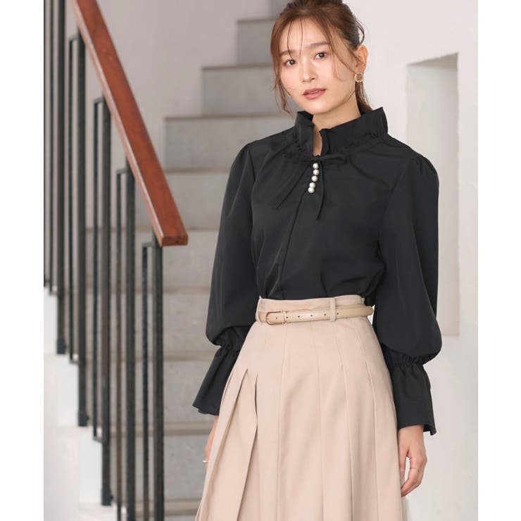【洗える】パールボタン フリルブラウス | RUIRUE BOUTIQUE | 詳細画像10 