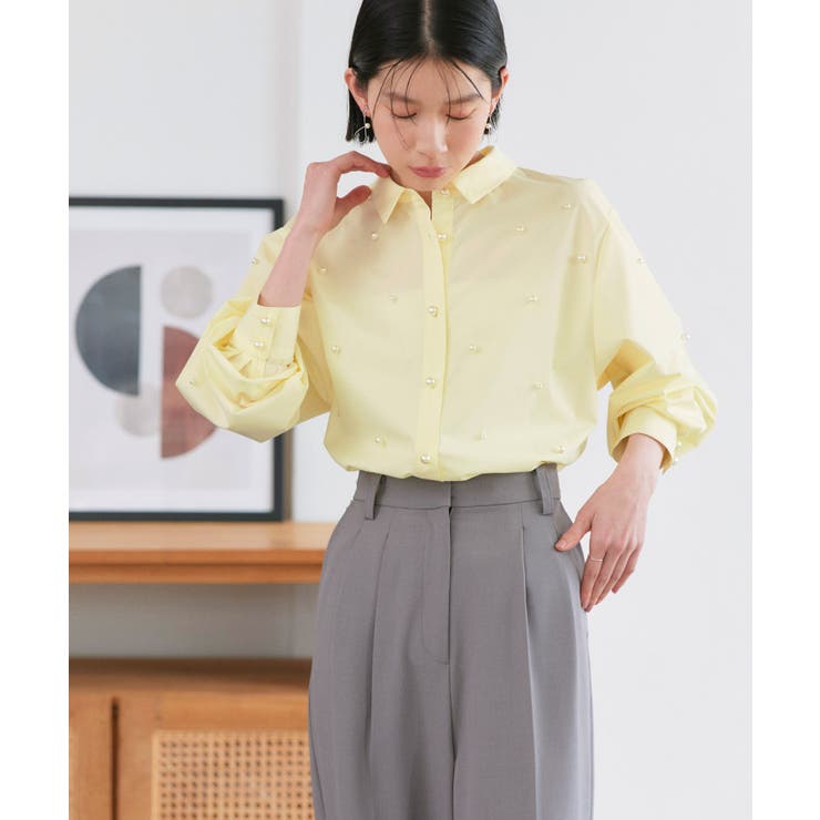 パールドットクロップドシャツ | RUIRUE BOUTIQUE | 詳細画像11 