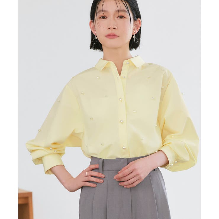 パールドットクロップドシャツ | RUIRUE BOUTIQUE | 詳細画像13 