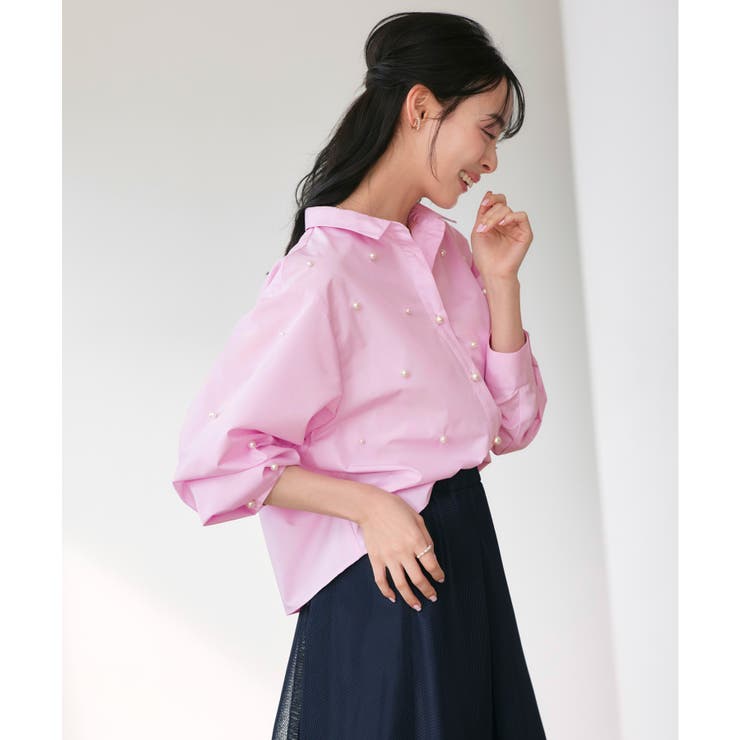 パールドットクロップドシャツ | RUIRUE BOUTIQUE | 詳細画像18 