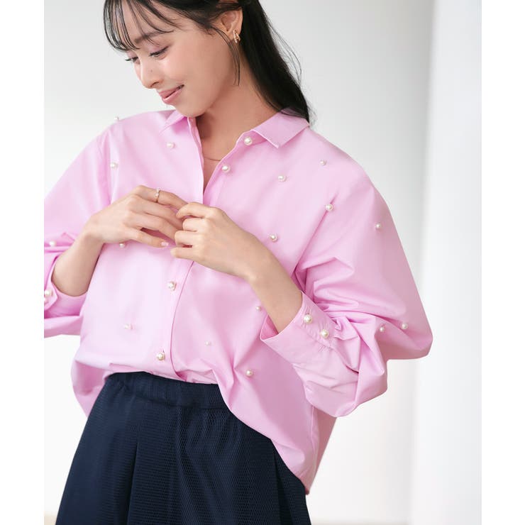 パールドットクロップドシャツ | RUIRUE BOUTIQUE | 詳細画像19 