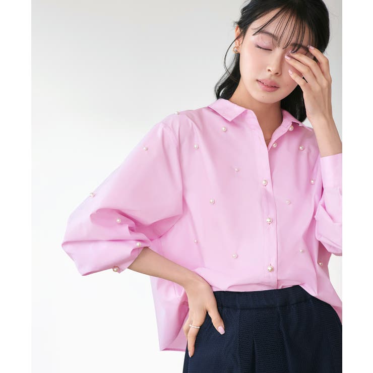 パールドットクロップドシャツ | RUIRUE BOUTIQUE | 詳細画像21 