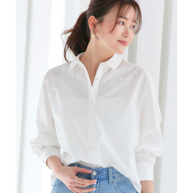 パールドットクロップドシャツ | RUIRUE BOUTIQUE | 詳細画像23 