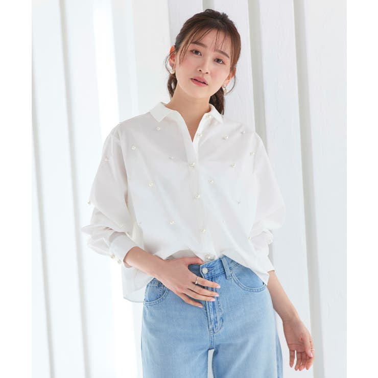 パールドットクロップドシャツ | RUIRUE BOUTIQUE | 詳細画像25 