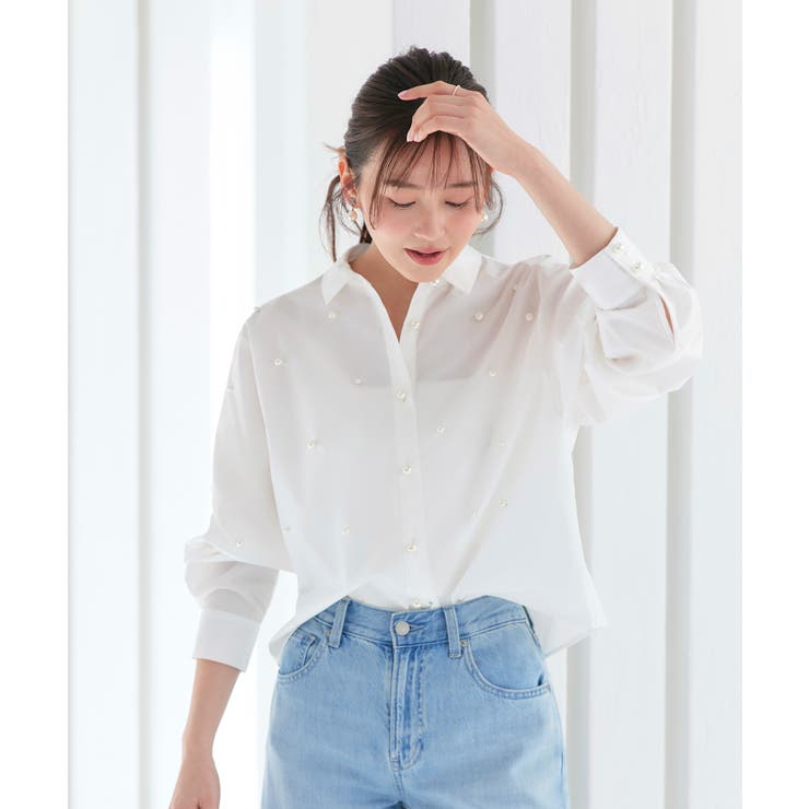 パールドットクロップドシャツ | RUIRUE BOUTIQUE | 詳細画像28 