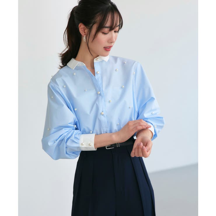 パールドットクロップドシャツ | RUIRUE BOUTIQUE | 詳細画像29 