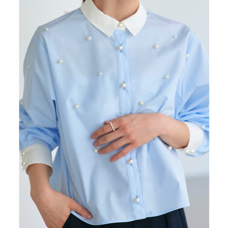 パールドットクロップドシャツ | RUIRUE BOUTIQUE | 詳細画像32 