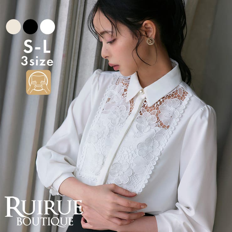 フラワーモチーフブラウス | RUIRUE BOUTIQUE | 詳細画像1 