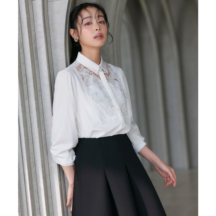 フラワーモチーフブラウス | RUIRUE BOUTIQUE | 詳細画像3 
