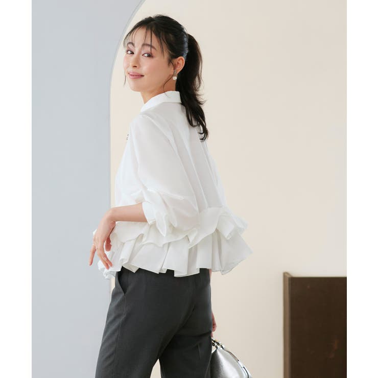 ダブルフリルクロップドドルマンシャツ | RUIRUE BOUTIQUE | 詳細画像8 