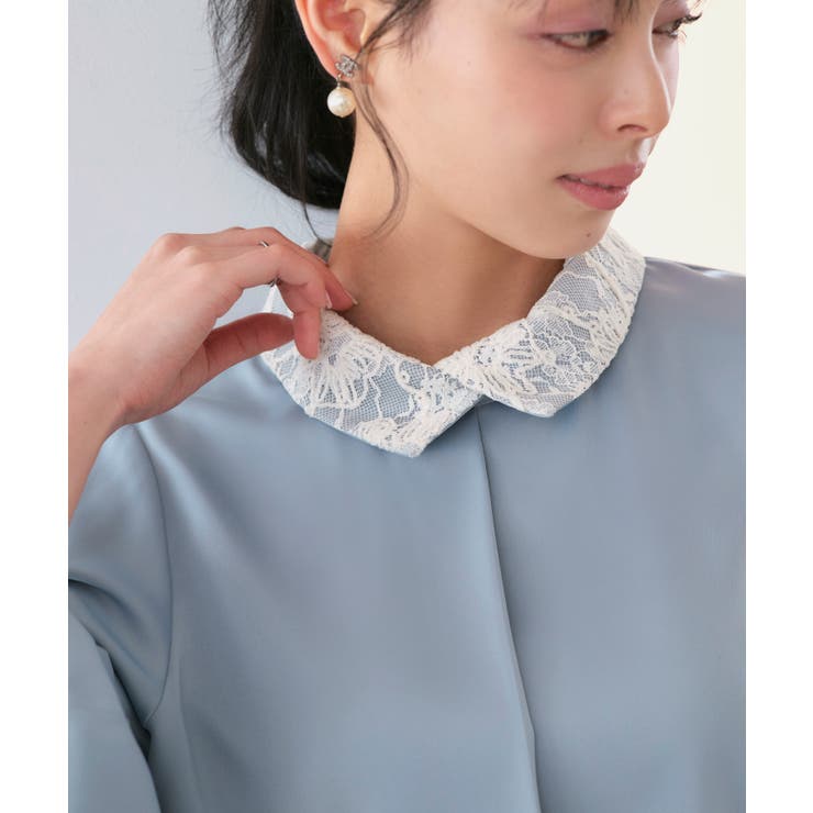 洗える配色レースカラーブラウス | RUIRUE BOUTIQUE | 詳細画像11 