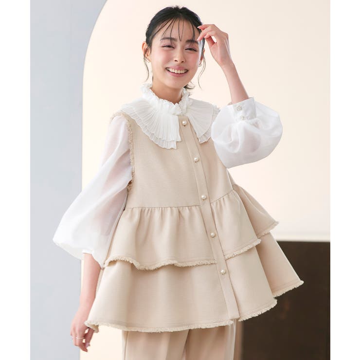 プリーツカラーブラウス | RUIRUE BOUTIQUE | 詳細画像9 