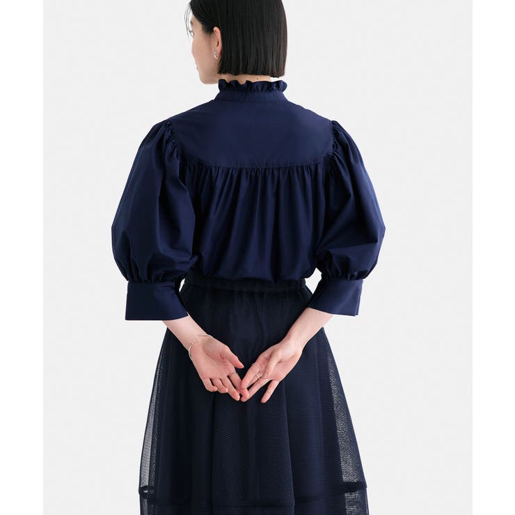 洗える フリルスタンドカラー・オーバーブラウス | RUIRUE BOUTIQUE | 詳細画像23 