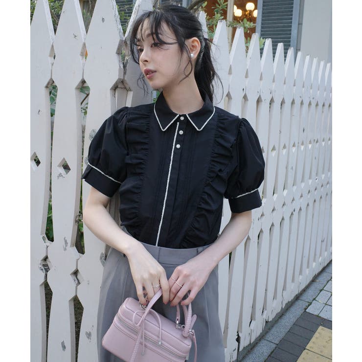 【洗える】ビジューボタン・レイヤーフリル ドレスブラウス | RUIRUE BOUTIQUE | 詳細画像17 