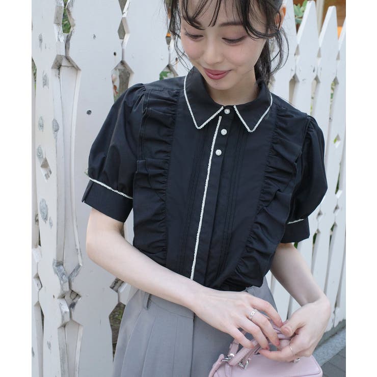 【洗える】ビジューボタン・レイヤーフリル ドレスブラウス | RUIRUE BOUTIQUE | 詳細画像19 