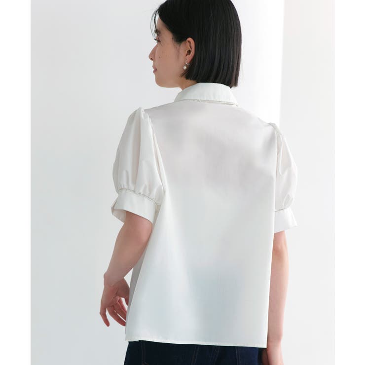 【洗える】ビジューボタン・レイヤーフリル ドレスブラウス | RUIRUE BOUTIQUE | 詳細画像3 