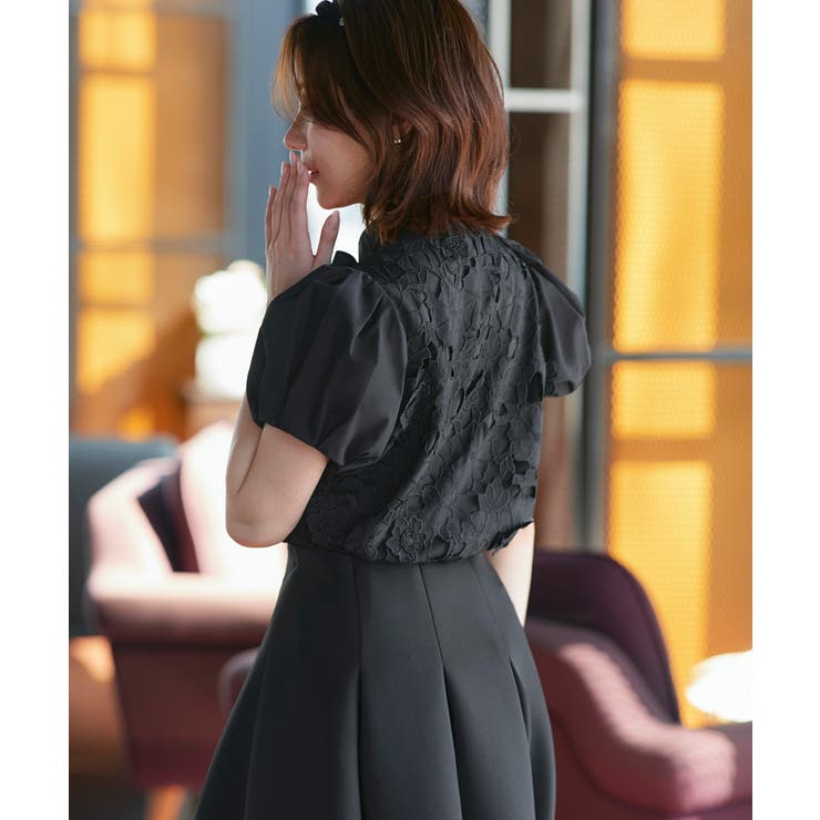 2WAYリボンフラワーモチーフレースブラウス | RUIRUE BOUTIQUE | 詳細画像11 