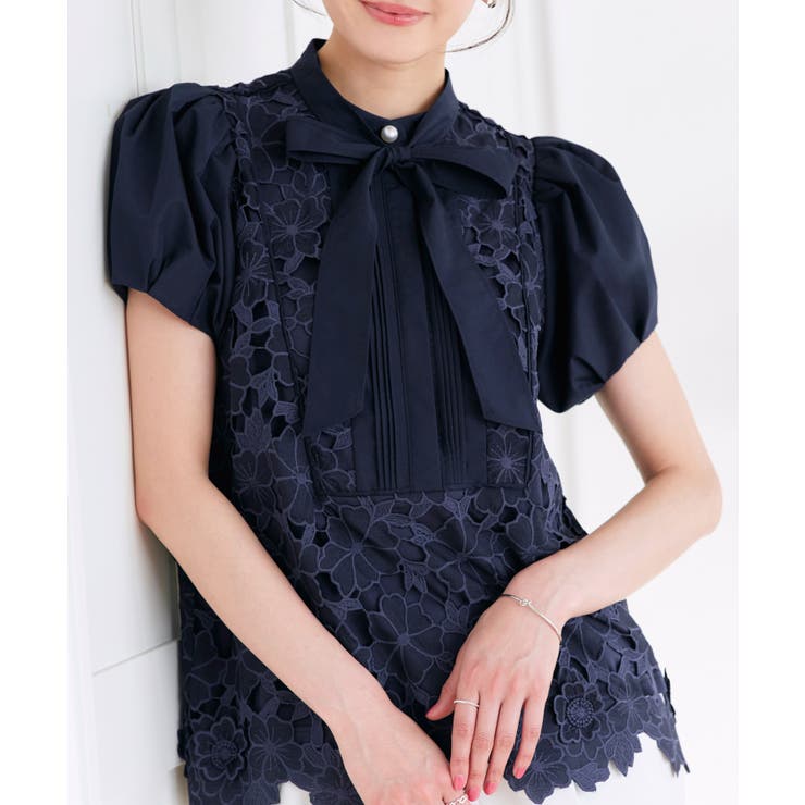 2WAYリボンフラワーモチーフレースブラウス | RUIRUE BOUTIQUE | 詳細画像22 
