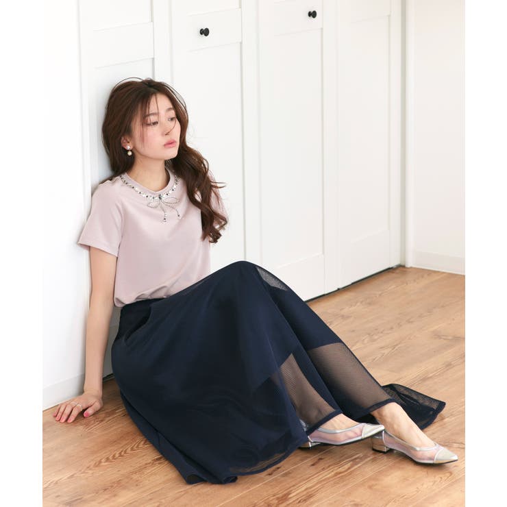 【洗える】ドレスTシャツ（ビジューリボン） | RUIRUE BOUTIQUE | 詳細画像13 