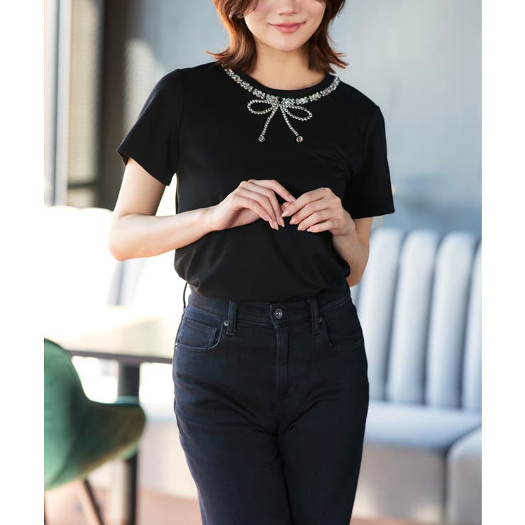 【洗える】ドレスTシャツ（ビジューリボン） | RUIRUE BOUTIQUE | 詳細画像19 
