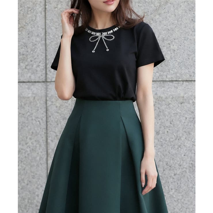 【洗える】ドレスTシャツ（ビジューリボン） | RUIRUE BOUTIQUE | 詳細画像24 