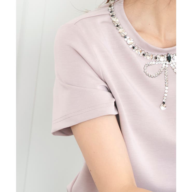 【洗える】ドレスTシャツ（ビジューリボン） | RUIRUE BOUTIQUE | 詳細画像30 