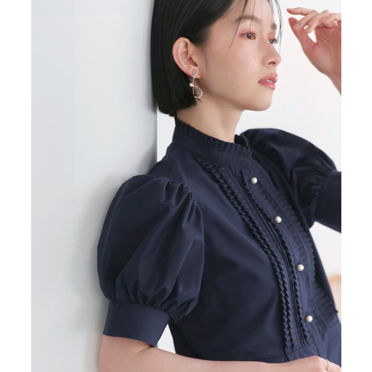 【洗える】プリーツスタンドカラー・ドレスオーバーブラウス | RUIRUE BOUTIQUE | 詳細画像13 