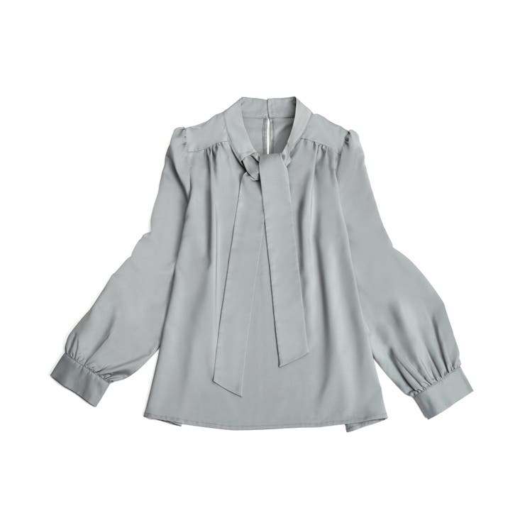 グレーカーキ(PKH) | ボウタイブラウス | RUIRUE BOUTIQUE