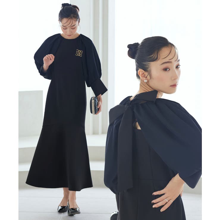 構築スリーブマーメイドシルエットロングワンピ | RUIRUE BOUTIQUE | 詳細画像1 