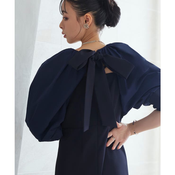 構築スリーブマーメイドシルエットロングワンピ | RUIRUE BOUTIQUE | 詳細画像12 