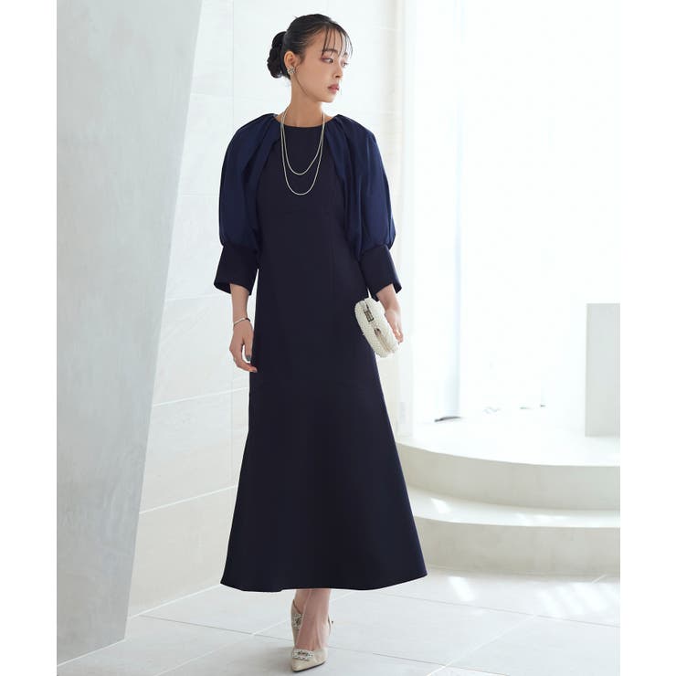 構築スリーブマーメイドシルエットロングワンピ | RUIRUE BOUTIQUE | 詳細画像13 