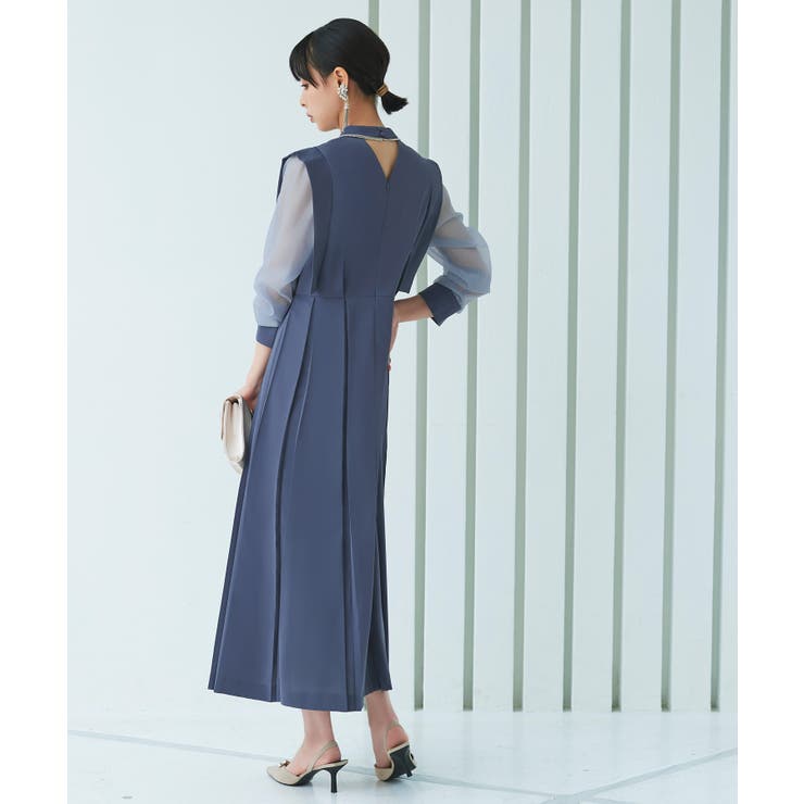 シアースリーブプリーツロングワンピース | RUIRUE BOUTIQUE | 詳細画像11 