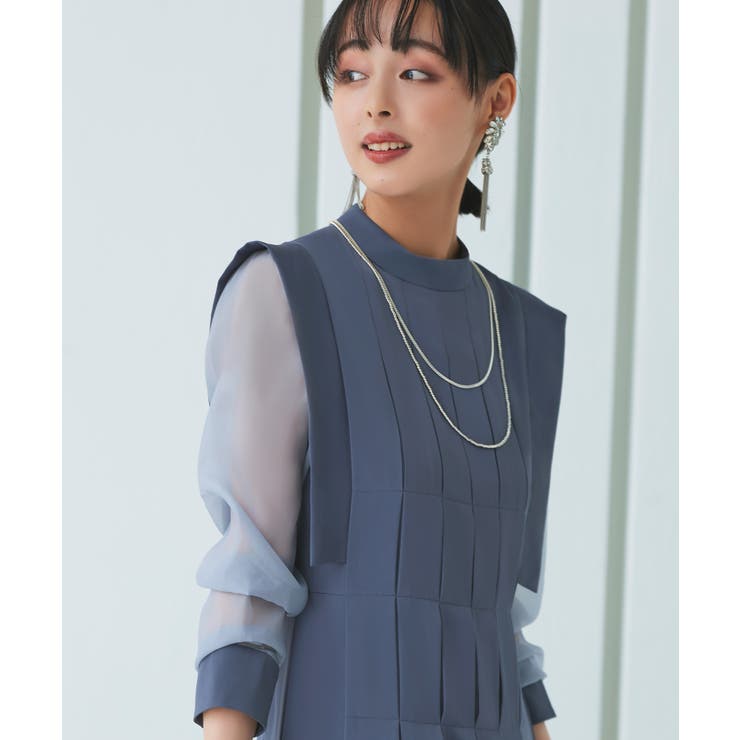 シアースリーブプリーツロングワンピース | RUIRUE BOUTIQUE | 詳細画像12 