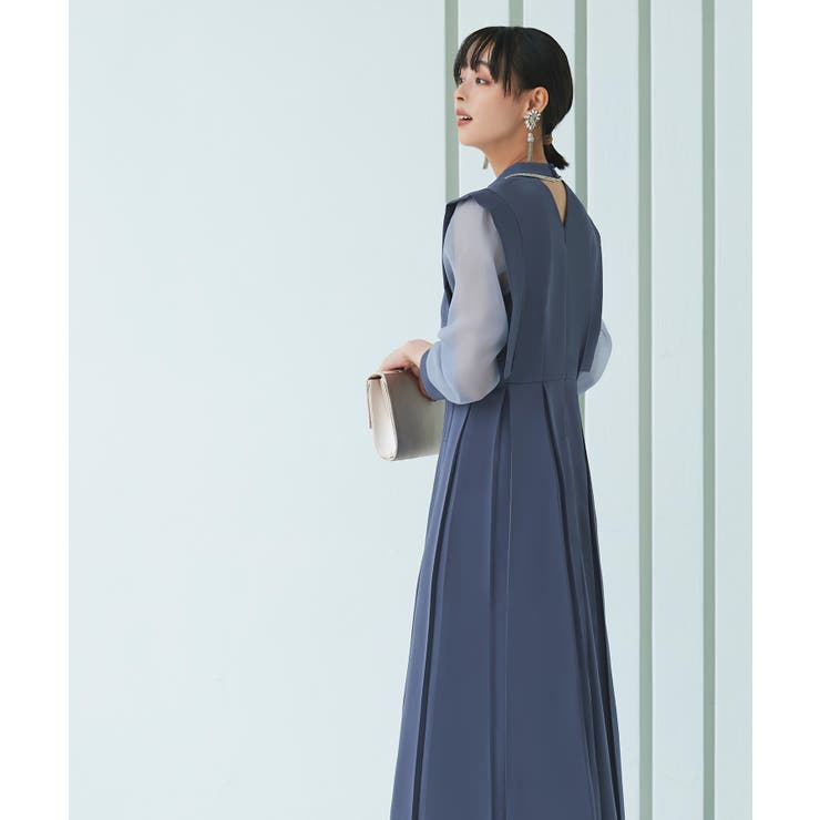 シアースリーブプリーツロングワンピース | RUIRUE BOUTIQUE | 詳細画像13 