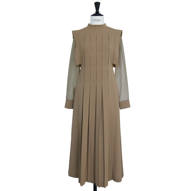 シアースリーブプリーツロングワンピース | RUIRUE BOUTIQUE | 詳細画像14 