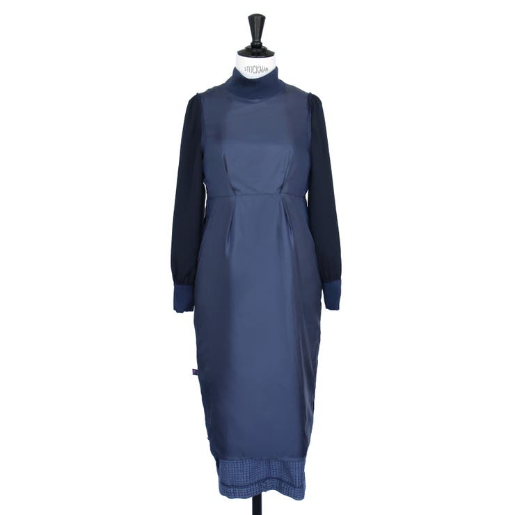 ミックスツイードコンビ・ロングナローワンピースドレス | RUIRUE BOUTIQUE | 詳細画像19 