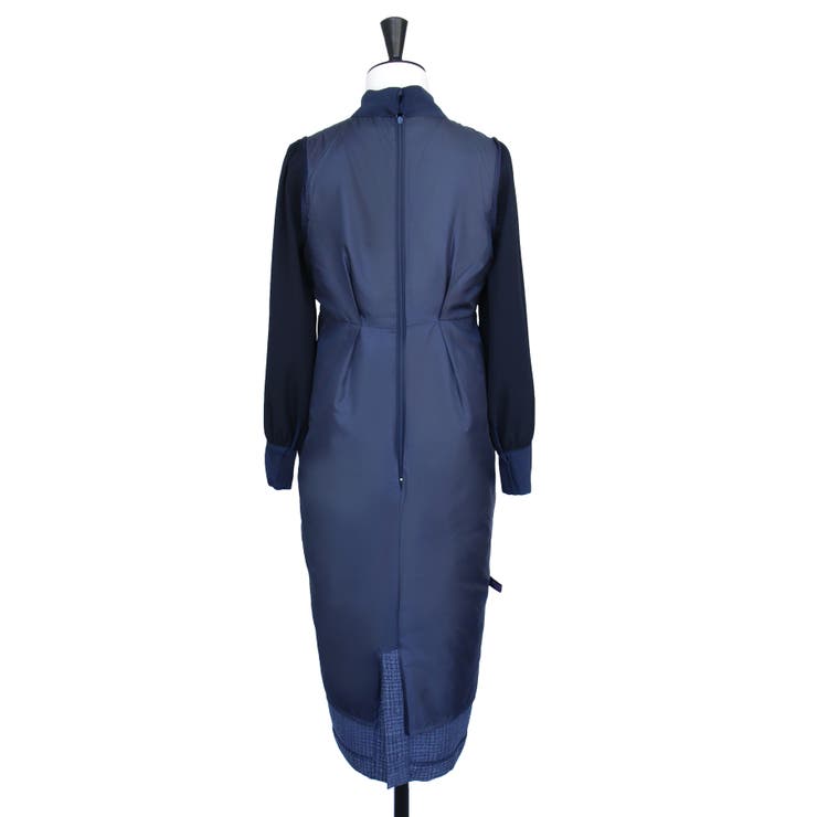 ミックスツイードコンビ・ロングナローワンピースドレス | RUIRUE BOUTIQUE | 詳細画像20 