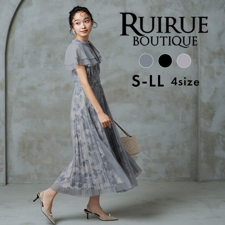 フラワープリントシアーワンピース | RUIRUE BOUTIQUE | 詳細画像1 