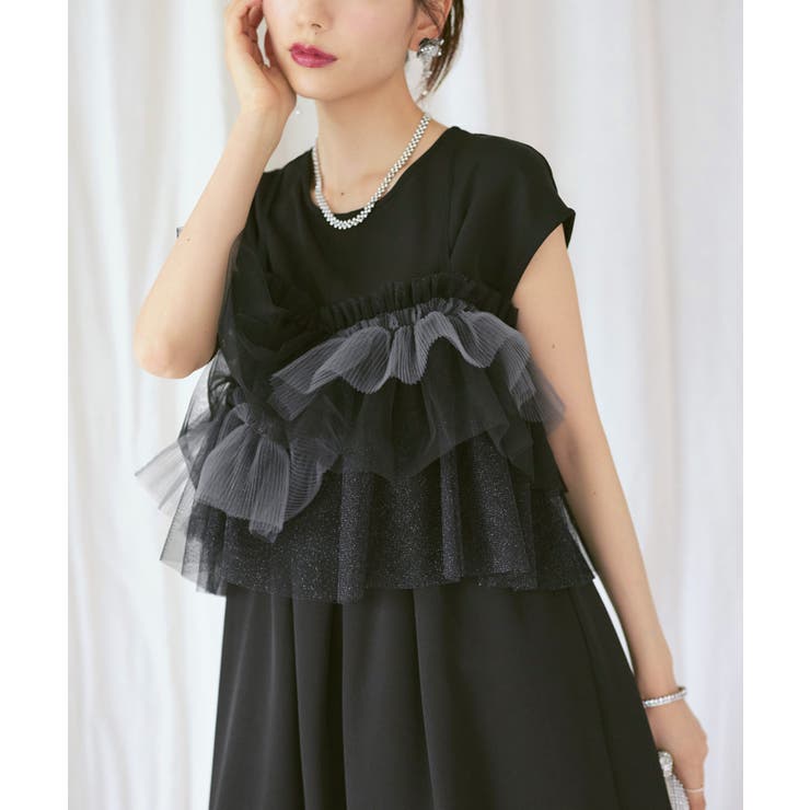 マルチWayチュールTOPS＆フレンチスリーブワンピースセット | RUIRUE BOUTIQUE | 詳細画像2 