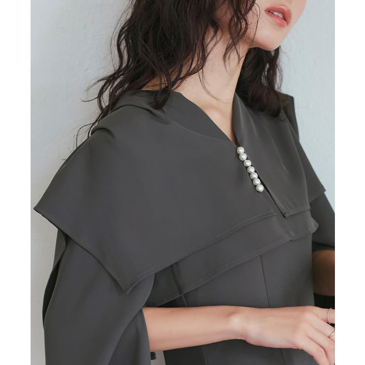 パールデザインビッグカラーボレロ＆マーメイドワンピース | RUIRUE BOUTIQUE | 詳細画像8 