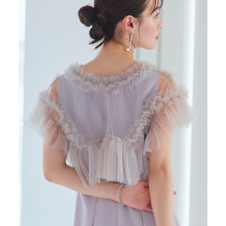 フリルチュールシアートップス＆タックフレアドレスセット | RUIRUE BOUTIQUE | 詳細画像20 