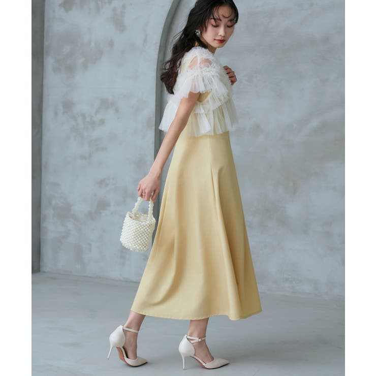 フリルチュールシアートップス＆タックフレアドレスセット | RUIRUE BOUTIQUE | 詳細画像26 