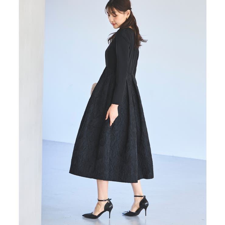 ふくれジャカードドッキングワンピース | RUIRUE BOUTIQUE | 詳細画像10 