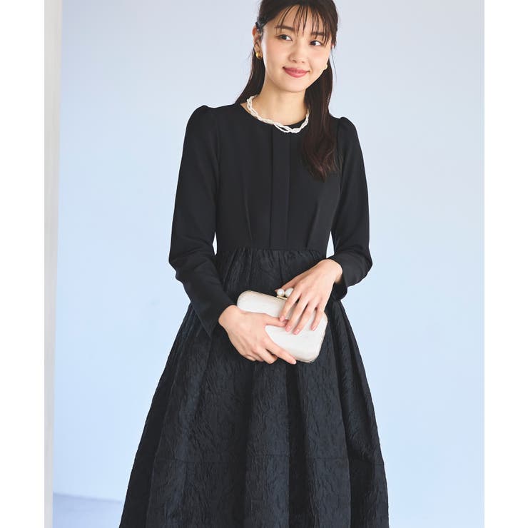 ふくれジャカードドッキングワンピース | RUIRUE BOUTIQUE | 詳細画像12 
