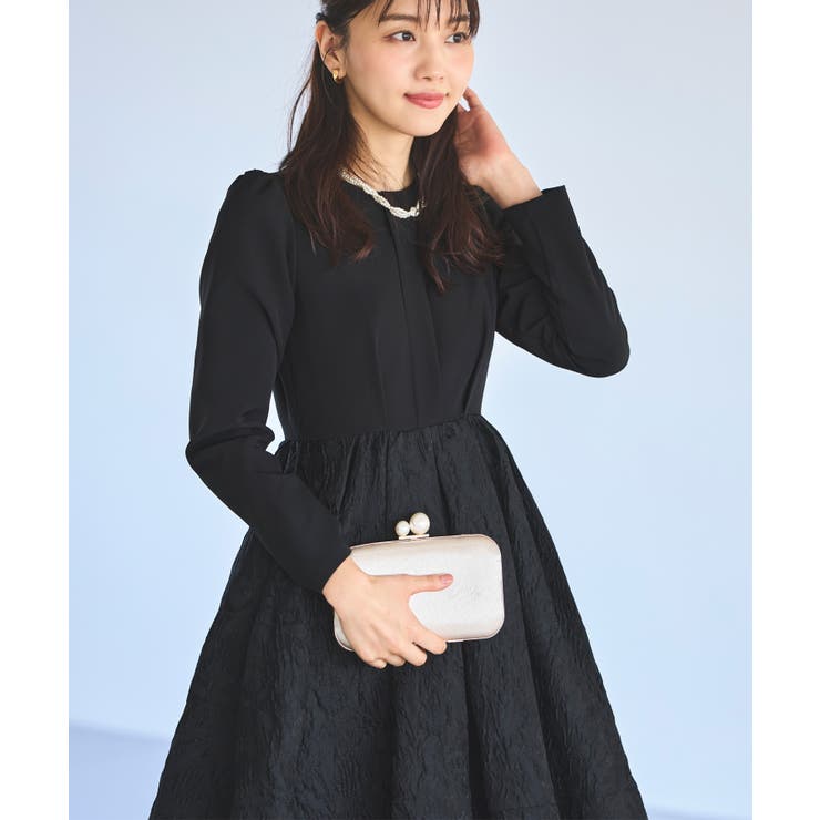 ふくれジャカードドッキングワンピース | RUIRUE BOUTIQUE | 詳細画像8 