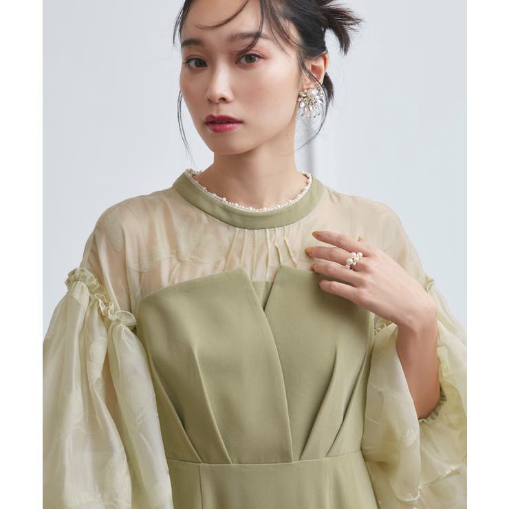 ボリュームスリーブ＆ビスチェタイトワンピースドレス | RUIRUE BOUTIQUE | 詳細画像8 