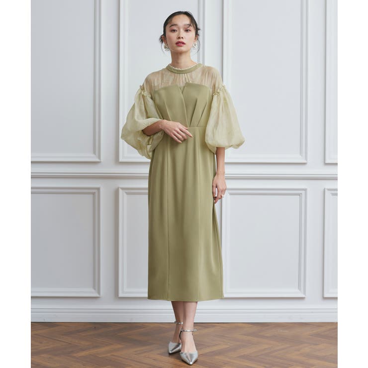ボリュームスリーブ＆ビスチェタイトワンピースドレス | RUIRUE BOUTIQUE | 詳細画像9 